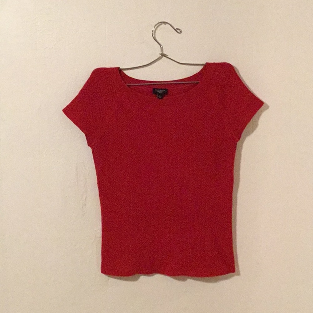 ‘Talbots’ Juicy Red Woven Blouse